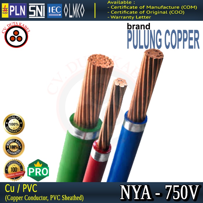 Kabel NYA 1x95 mm2  PULUNG /1 x 95 mm2/1x95mm2/1x95 mm2/1 x 95mm2/1x95 mm2/1 x 95 mm2