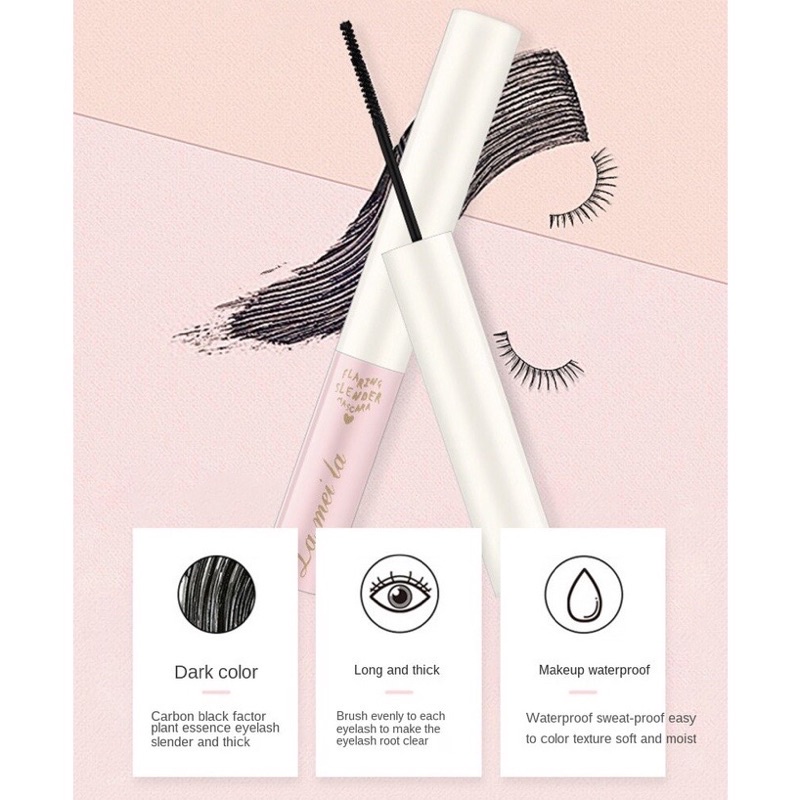 GRATIS ONGKIR LENGKAP 2 VARIAN COD LAMEILA/SUAKE TERMURAH MEDAN Lameila 3D Lash Long Mascara Waterproof Curling Lenthening Thick Eyelash Make Up Fast Dry Natural Waterproof Extension