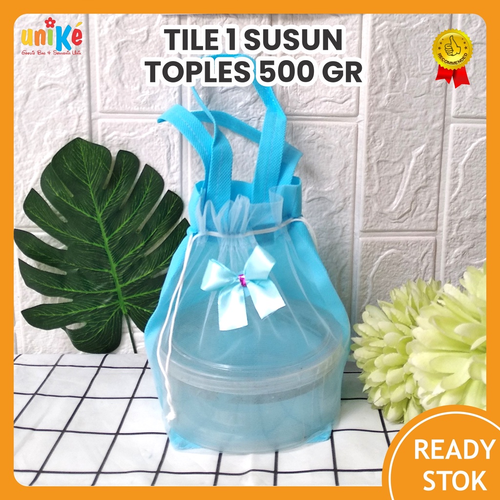 TAS SPUNBOND TILE TOPLES 1S 500 gram Goodie bag Bingkisan kue kering Cookies LEBARAN ULTAH