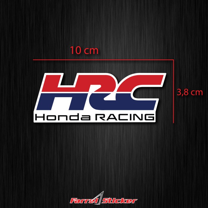 STIKER HRC BARU STICKER HRC NEW LOGO PRINTCUT - 7,5cm, Putih