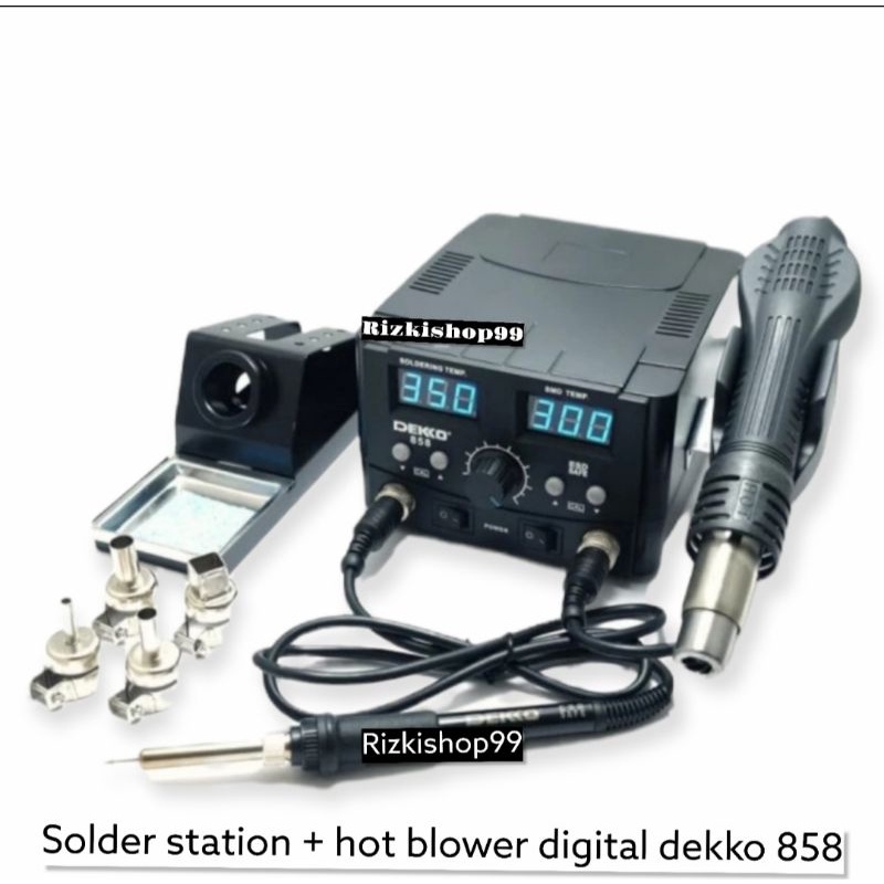 solder Station + Hot Blower Digital Dekko 858 Good Quality Dekko ori