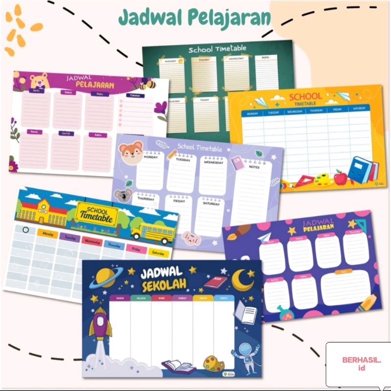 

[DOUBLE LAMINASI]-Poster Jadwal Pelajaran-Poster Jadwal Pelajaran