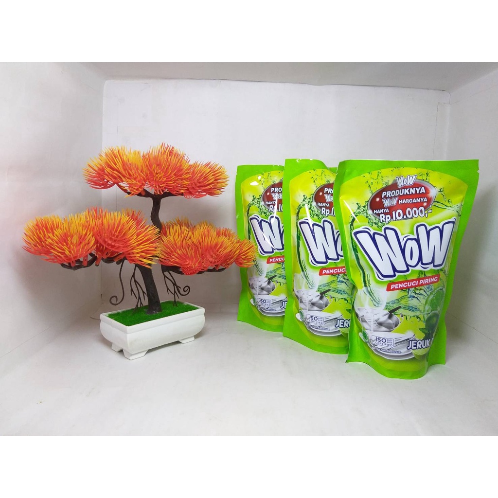 WOW Sabun Cuci Piring Jeruk Nipis 700ml Dishwash Liquid Refill Kemasan Ekstra Ekonomis Original