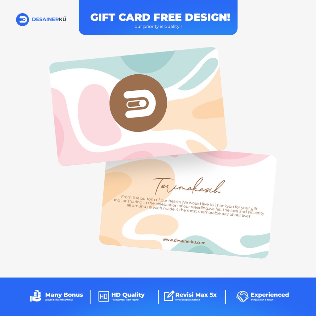 Thank you card custom | (FREE TEMPLATE DESAIN) | Kartu ucapan terimakasih |Kartu terimakasih | Kartu