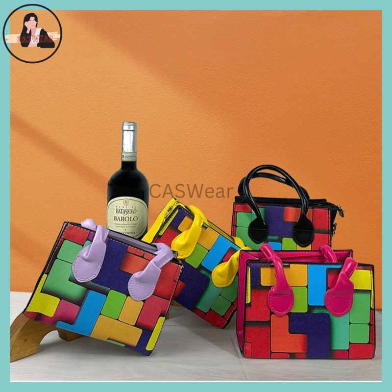 Grizelle Bag- Tas Wanita Mini Korean Shoulder Bag Rainbow