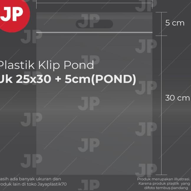 

Plastik Klip Pond Oval Bening 25x30 +5(POND) (isi 100 lembar)