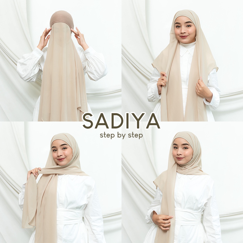 SADIYA INSTANT | New Version Pashmina Bahan Cheruty Babydoll Oval Menutup Punggung by Yeppushop