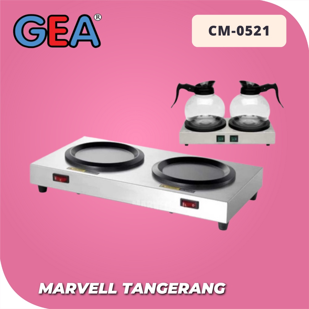 Jual Coffee Warmer Getra plus 2 Decanter Pemanas Kopi dan Teh CM0521
