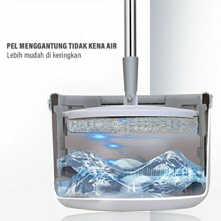 M01 Spin Mop Alat Pel Lantai Kain Pel Alat Pel Otomatis Flat Mop Putar Praktis Alat Pel Lantai Dengan Ember