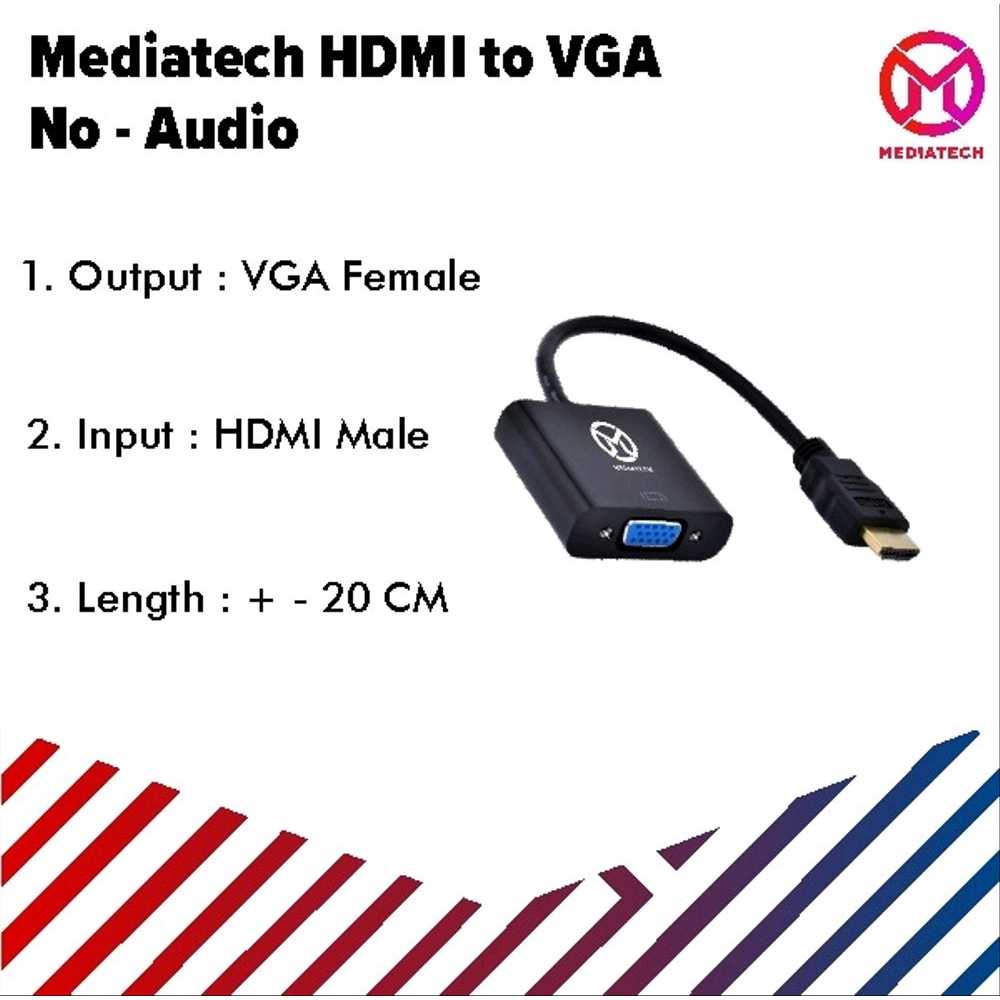 Mediatech Kabel Converter HDMI Male to VGA Female