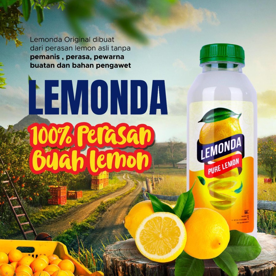 

lemonda 100% pure lemon sari lemon ( Bukan Lemona ) Diet Alami 500 ml