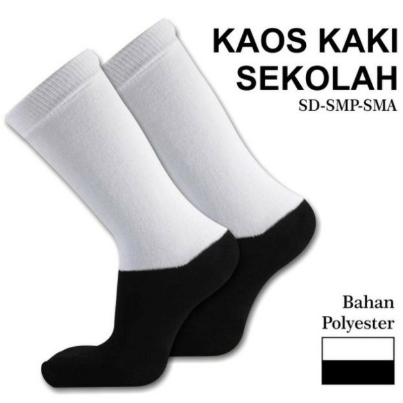 HAYFA - KAOS KAKI SEKOLAH HITAM PUTIH SD,SMP,SMA LOSTUMIT SUDAH KEMAS BACK TO SCHOOL