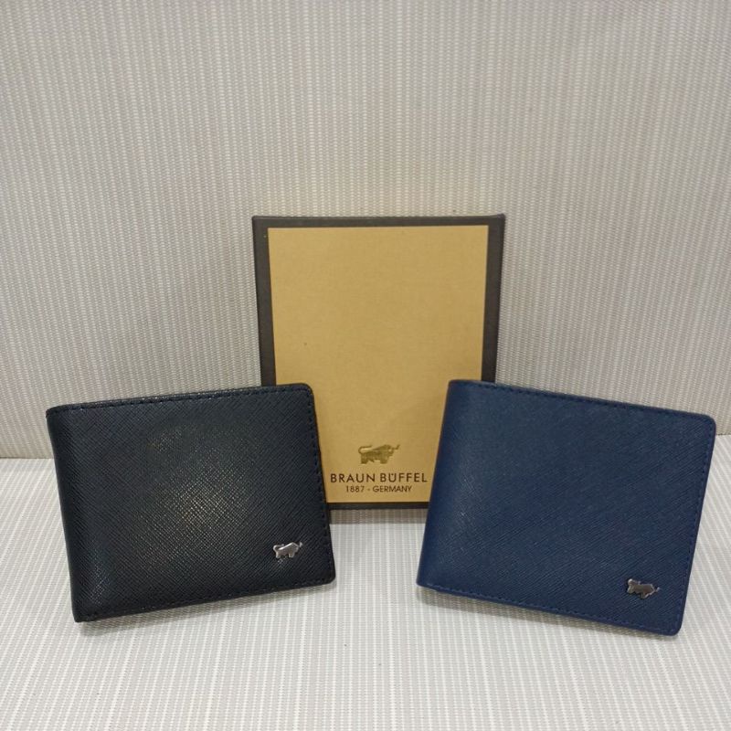 Dompet lipat pria kulit safiano leather