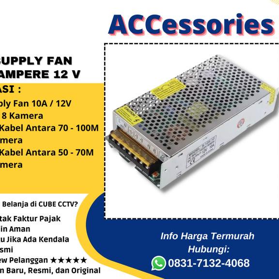POWER SUPPLY 10 A 12 V UNTUK 8 KAMERA CCTV
