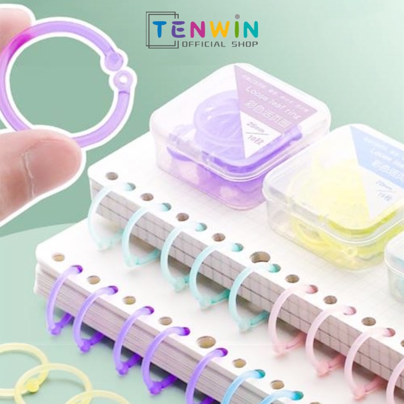 

Ring Binder Loose Leaf Bahan Plastik Tanpa Melubangi Buku-Tenwin