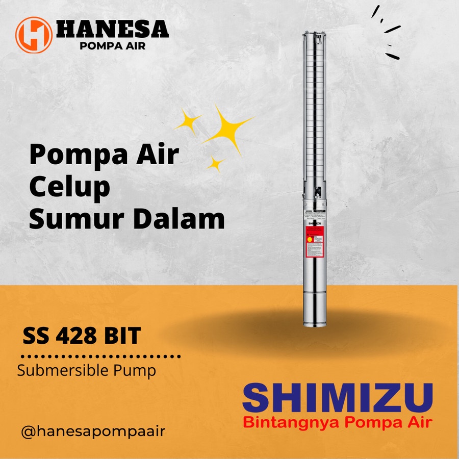 Pompa Celup Sumur Bor (Borehole Pump) Shimizu SS 428 BIT Pompa Air Celup Sumur Dalam / Submersible P