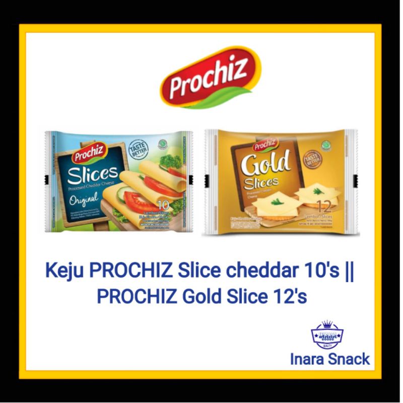 

Keju PROCHIZ Slice Cheddar 10's || PROCHIZ Gold Slice 12's
