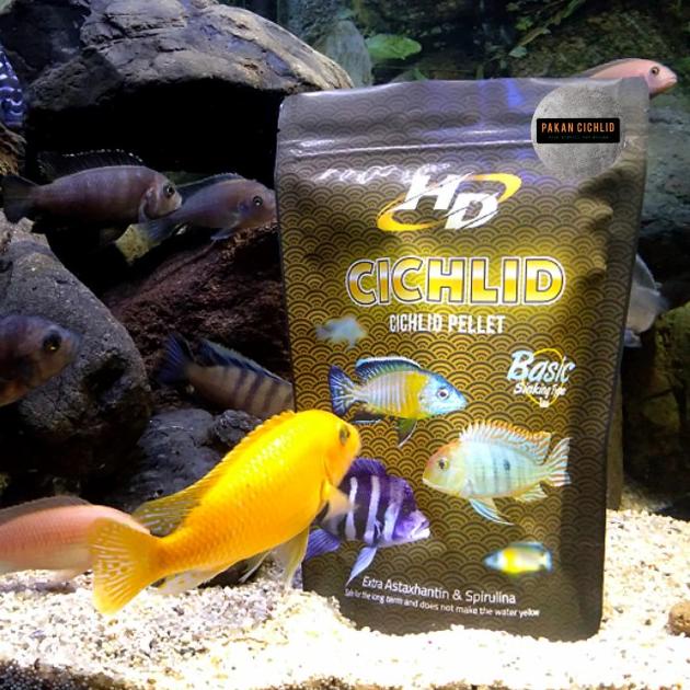 [PAKAN CICHLID] Pelet Ikan HD CICHLID sinking (tenggelam) 250 gr