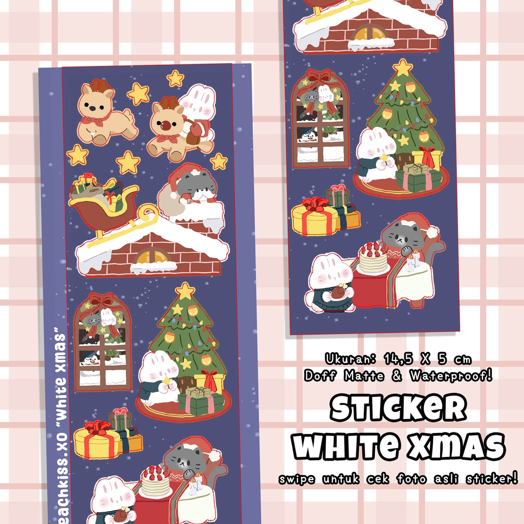 Stiker Dekorasi Polcos / Journal Christmas Natal Winter Xmas (Waterproof) by @peachkiss.xo