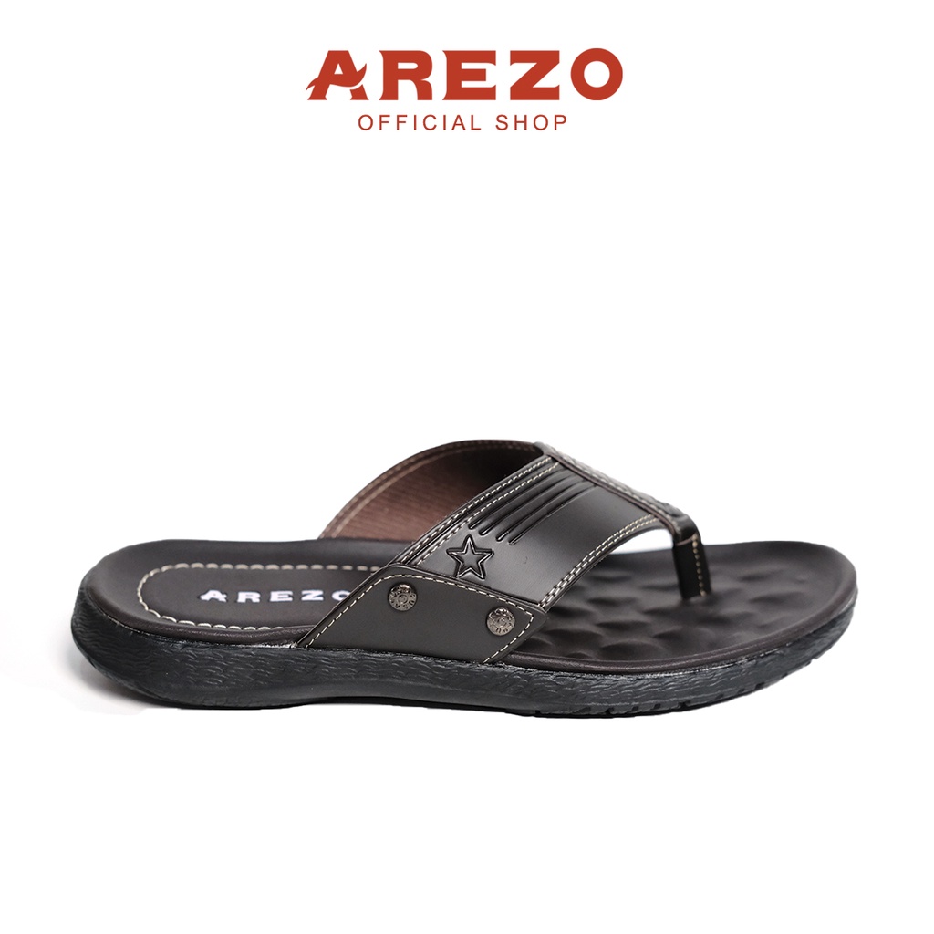 Sandal import Arezo Slop Pria Casual Sendal Selop Cowok Distro Kekinian Branded Cowok Laki Laki Casual Kekinian Berkualitas S 04