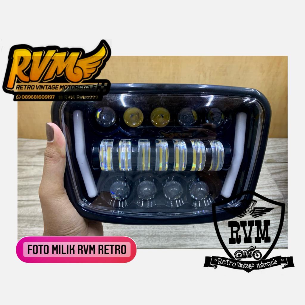 REFLEKTOR LAMPU DAYMAKER RX KING NEW LAMPU LED DAYMAKER OVAL YAMAHA RX KING NEW TERLARIS DAYMEKER RX