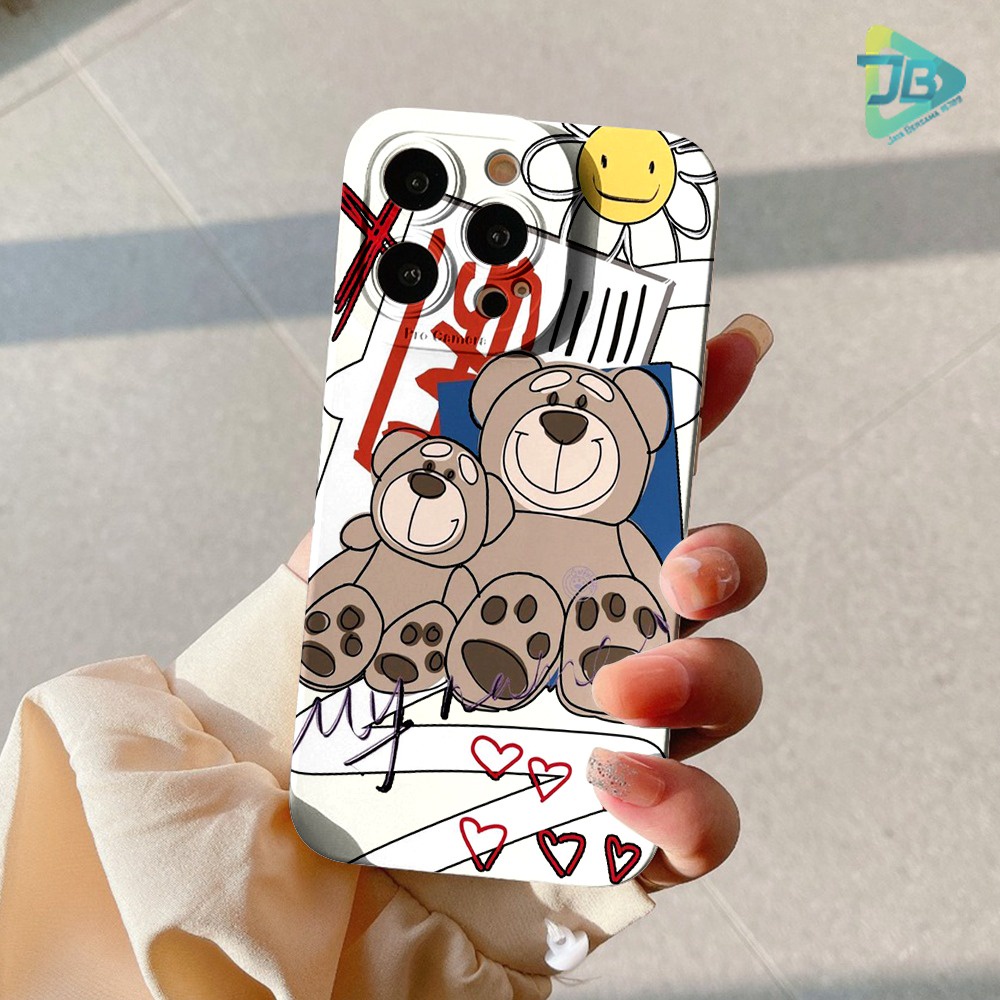 CUSTOM CASE SOFTCASE SILIKON PROCAMERA CUTE BEAR CUSTOM OPPO REALME VIVO XIAOMI SAMSUNG INFINIX IPHONE FOR ALL TYPE JB6188