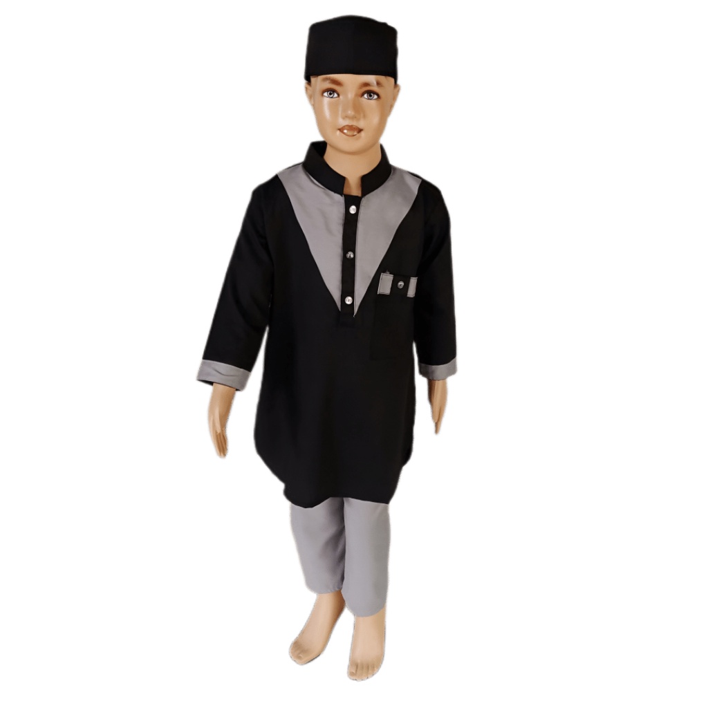 Baju Koko Anak Koko Santri Model Kancing 3