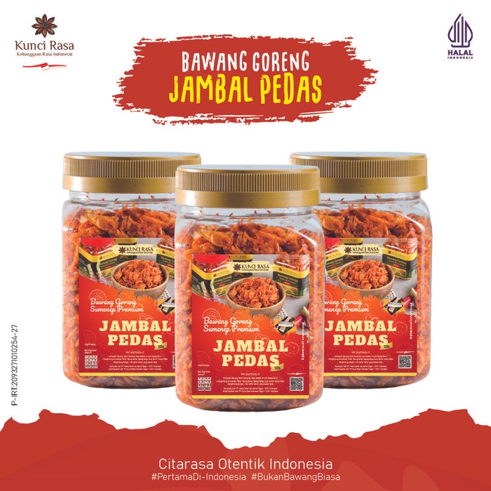 

Bawang Goreng Sumenep Premium 120gr Jambal Pedas