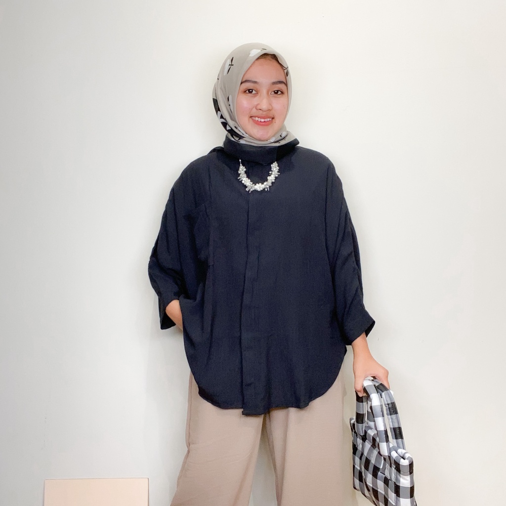 MIRANDA BATWINK TOP - ATASAN WANITA - RAYON CRINKLE PREMIUM