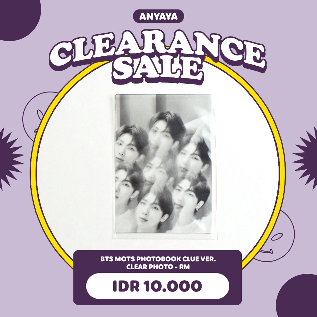 [READY STOCK] BTS MAP OF THE SOUL MOTS PHOTOBOOK CONCEPT SHARING CLEAR PHOTOCARD RM NAMJOON CLUE VER