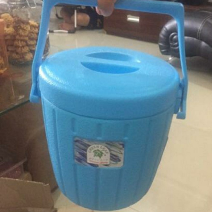 Bucket Termos Air 2 Liter Green Leaf 1220 / Termos Nasi Mini / Cooler Box