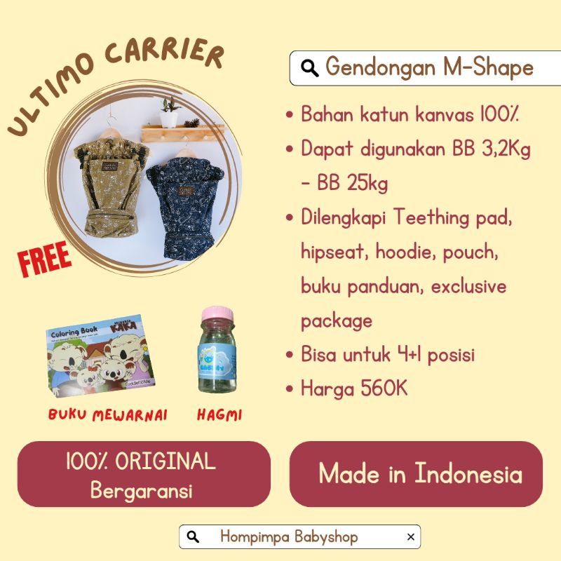 [TERLARIS] Gendongan SSC Hipseat baby carrier ULTIMO CUDDLE Me gendongan bayi / SSC CuddleMe/Lite Ca