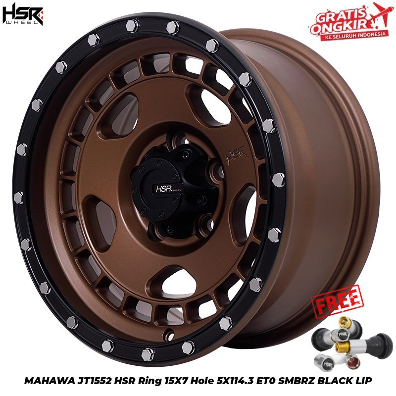 Velg Mobil Innova Offroad R15 Velg HSR MAHAWA JT1552 Ring 15 Baut 5 PCD 5X114,3