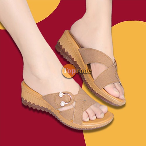 [TC07] SANDAL WEDGES WANITA TALI SENDAL FASHION TERBARU SLOP SELOP SLIP KEKINIAN CEWEK MURAH PLATFORM SIMPLE DEWASA KONDANGAN