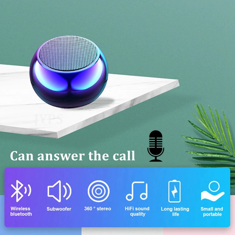 QearFun Mini Portable Bluetooth Speaker Wireless HiFi - Q107 - Blue