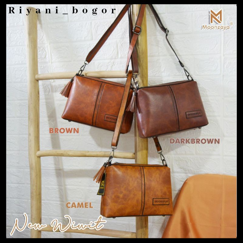 TAS SLEMPANG WANITA MOONZAYA TAS NEW WIWIT TAS SINTETIS ORIGINAL MOONZAYA