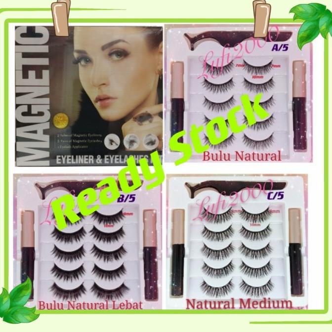 Bulu Mata Magnet/Bulu Mata Magnetic/Eyeliner&Eyelashes-Type A(Natural)