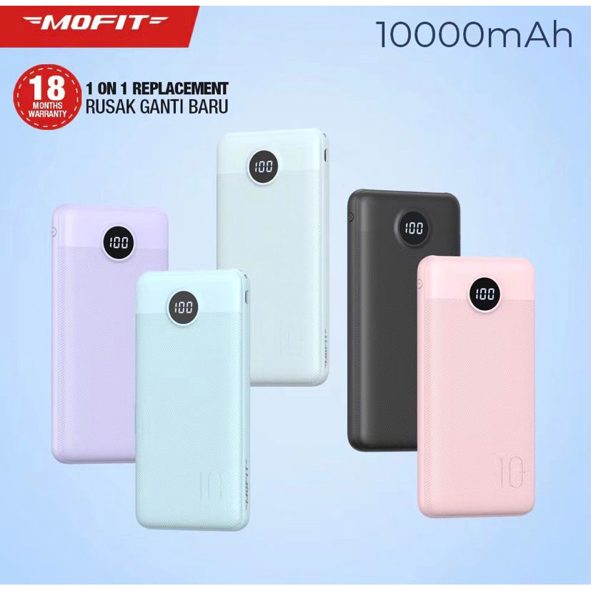 Powerbank MOFIT M18 10.000mAh LCD + Fast Charge Real Capacity