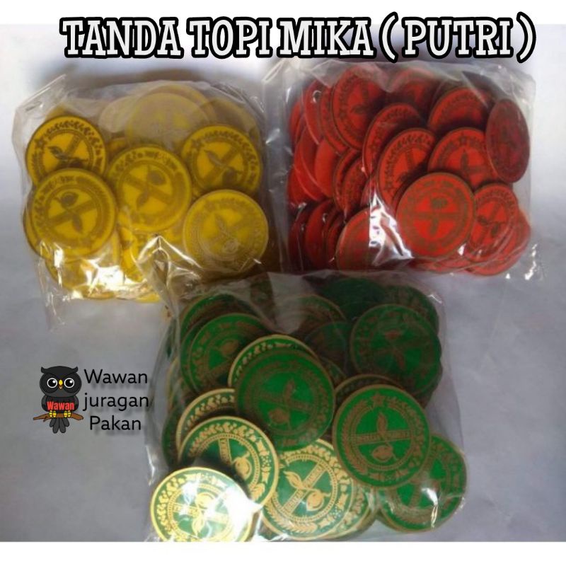 TANDA TOPI MIKA ISI 100 PCS GROSIR