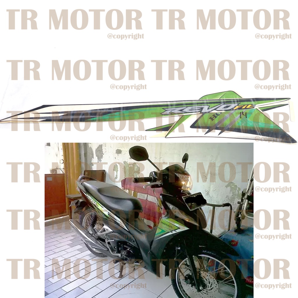 Stiker Motor Revo Fit Injeksi 2014Sticker Striping Lis Full Set Motor