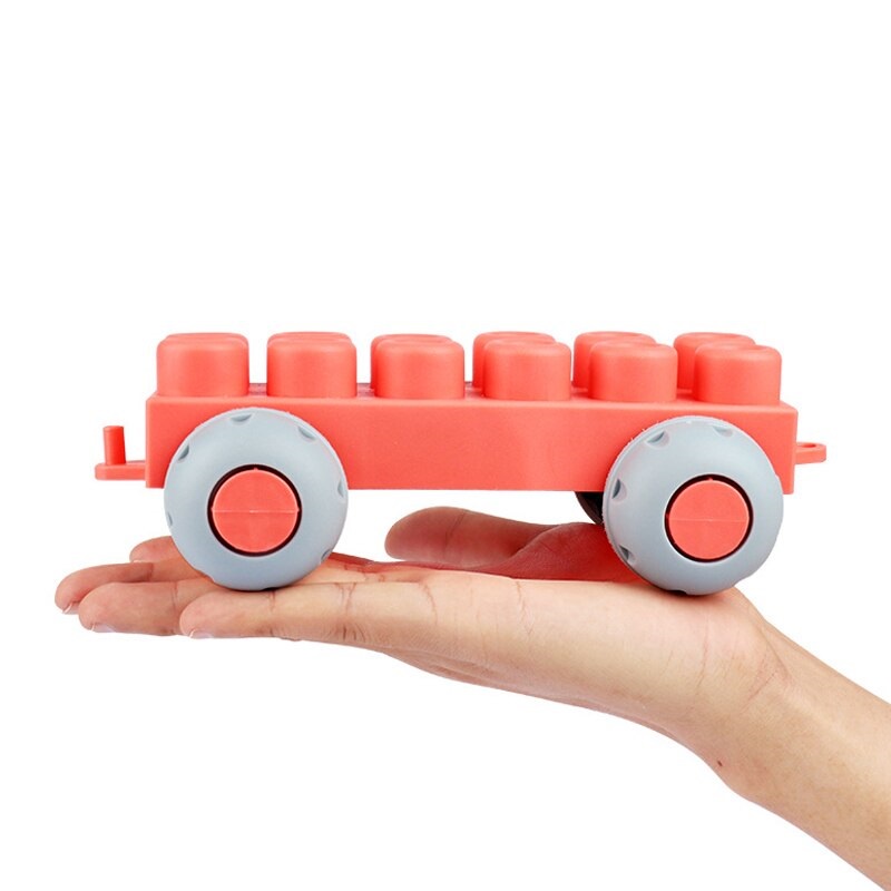 Soft Rubber Building Block Mainan Karet Mainan Balok Susun Puzzle Block Mainan Montessori Anak