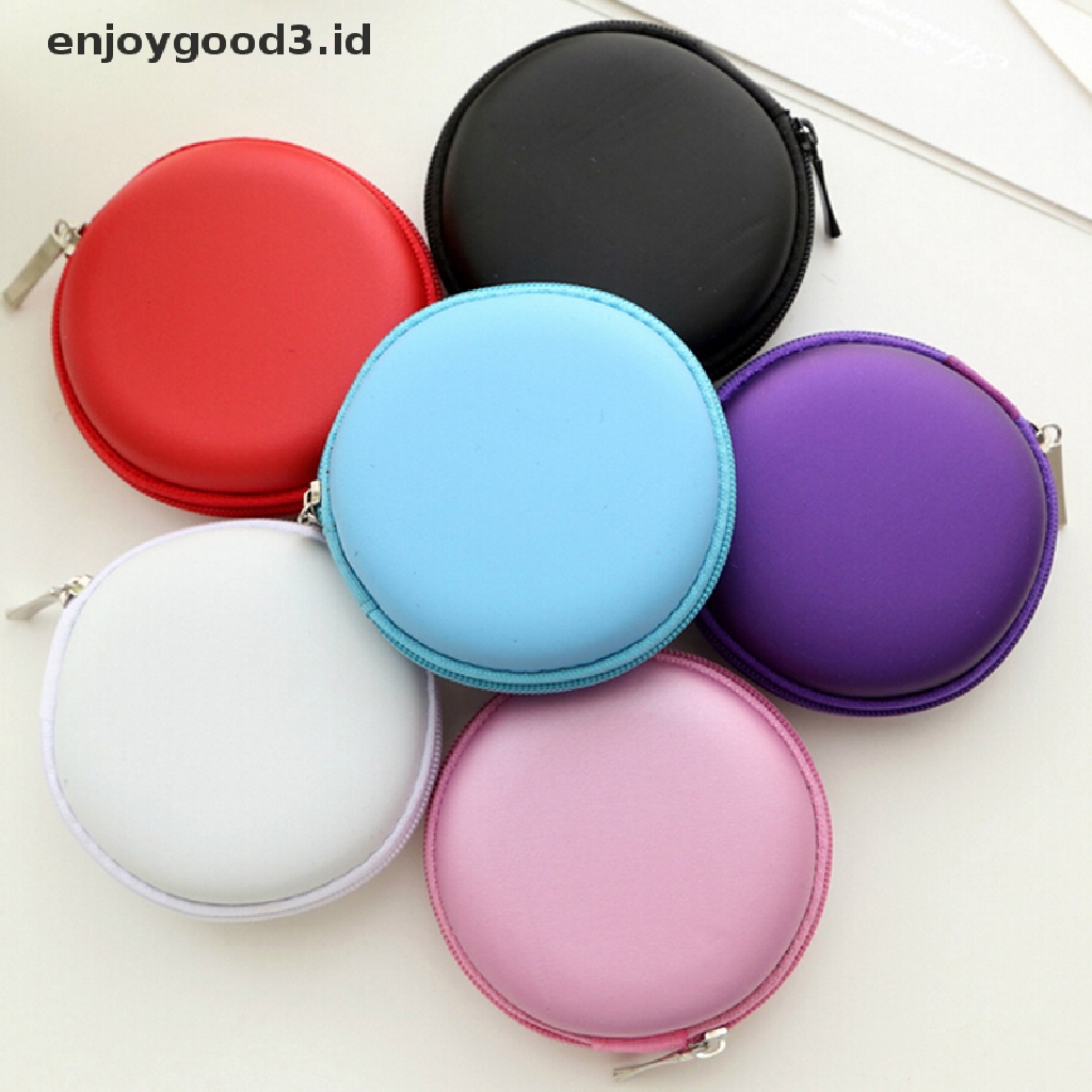 Tas Pouch Hard Case Penyimpanan Earphone / Headphone / Kartu SD / TF Portable