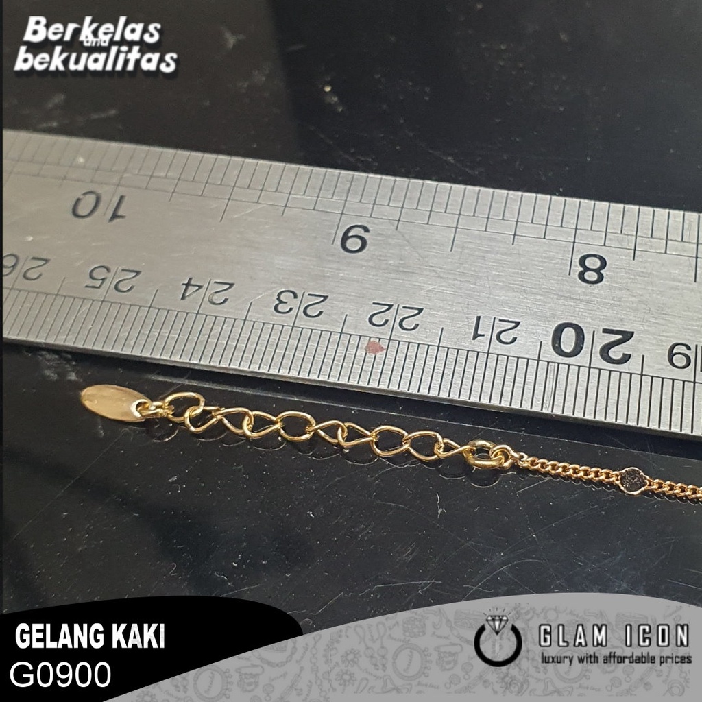 Gelang Kaki Dewasa Anklet Wanita Bandul Bintang lima  G0900 GKG【BISA COD】