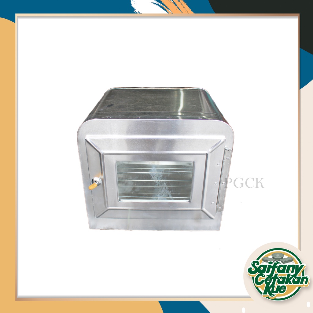 Oven Tangkring Aluminium Kecil / Oven Kompor Kotak STAINLESS Gratis Packing KAYU & LOYANG NYA