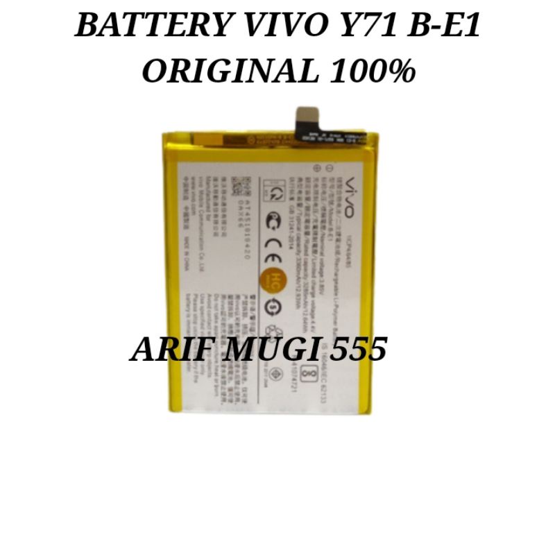 BATTERY BATRE BATRAI BATERAI VIVO Y71 B-E1 BE1 ORIGINAL 100%