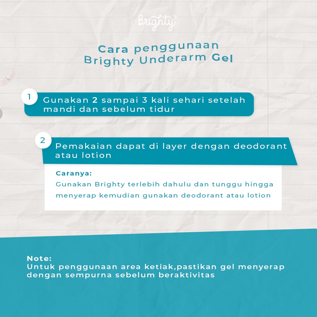 Brighty Glowing Underarms / Brighty Glowing Underarm Pemutih Ketiak Dan Selangkangan No.1 Di Indonesia