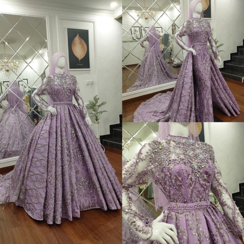 TERLARIS NEW GAUN CRONOLIN PENGANTEN 3 IN 1  /BAJU PENGANTIN CRINOLIN MODEL TERBARU/GAUN SLIM DRESS/GAUN MODREN /GAUN PENGANTIN BEREKOR/WEDDING DRESS