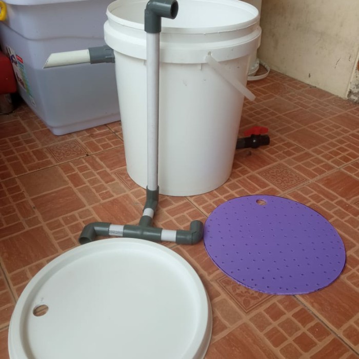 filter kolam dari ember