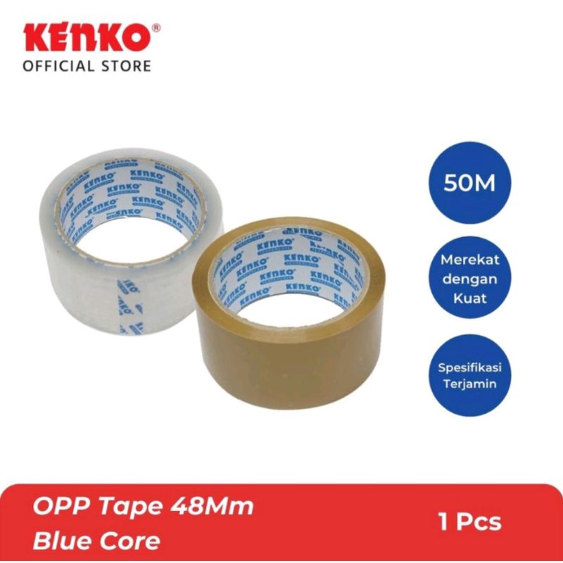 

(1 Biji) OPP Tape Kenko 48 mm - Blue Core / OPP Tape Kenko 2 Inch / Isolasi Kenko/ Lakban Kenko