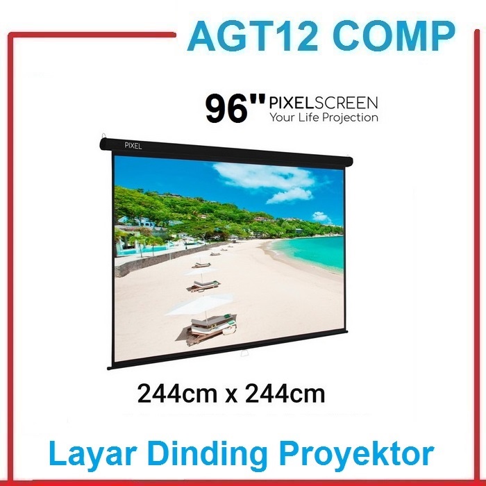 Jual Pixel Layar Wallscreen Proyektor 96 Inch Projector Screen Shopee Indonesia 3483